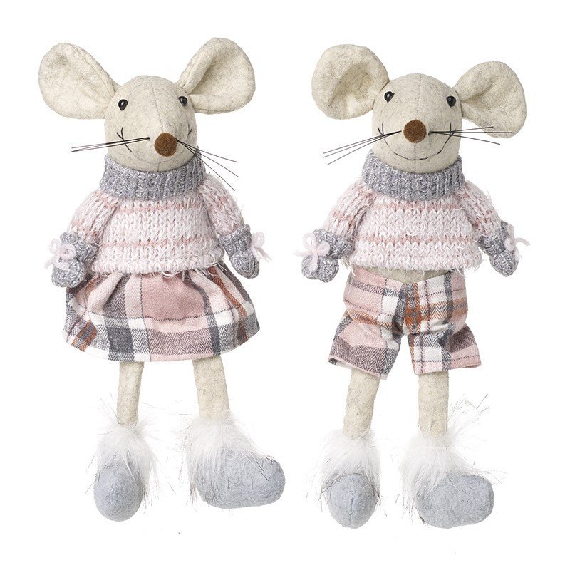 Fabric Sitting Mice