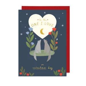 One I Love Wolves Valentine's Day Card