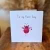 A valentine's day card with a cute little bug and the caption To my love bug