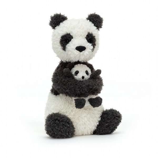 Jellycat Huddles Panda. A panda cuddly toy holding a baby panda