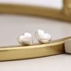 A gorgeous pair of sterling silver mother of pearl stud earrings