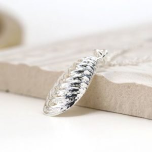 A wonderful sterling silver pendant shaped like a paua shell on a silver chain