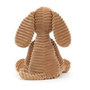 Jellycat Ribble Dog cuddly toy with ginger ribbed fur