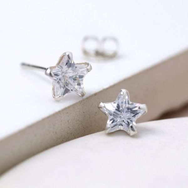 A lovely pair of crystal star studs