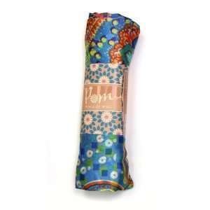 A beautiful paisley silky scarf with aqua and blue tones.
