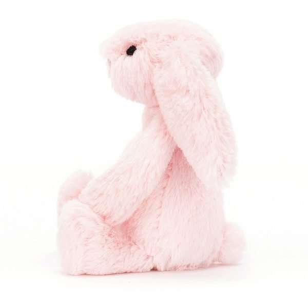 A sweet bashful pale pink tiny bunny from Jellycat. With long floppy ears, a cute triangle nose and a tubby tummy.