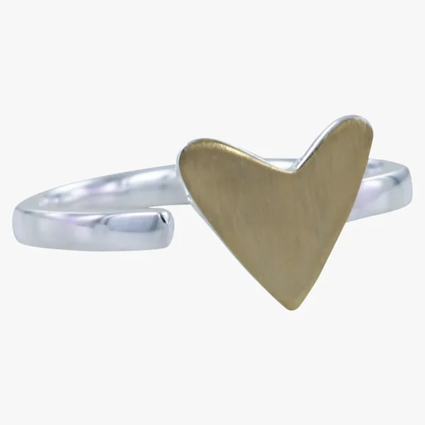 Sterling Silver Cariad Heart Ring