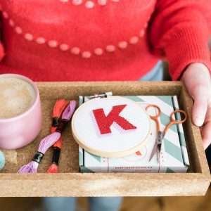 A fantastic kit with all of the materials and instructions to make an alphabet shadow cross stitch in a circular band to hang on a wall. Choose the letter from the templates along with the threads to select your colour of choice.