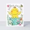 Pack of 10 happy easter cards. This pack incorporates an Easter chick and egg with the caption Happy Easter.