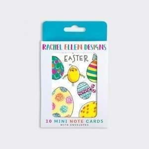 Pack of 10 easter cards. This pack incorporates the design Easter eggs and chick and the caption Happy Easter.