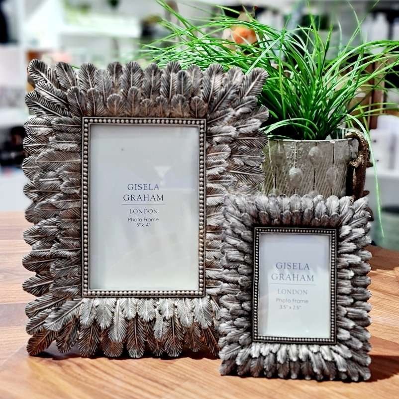Silver Feather Photograph Frame By Gisela Graham From The Dotty House