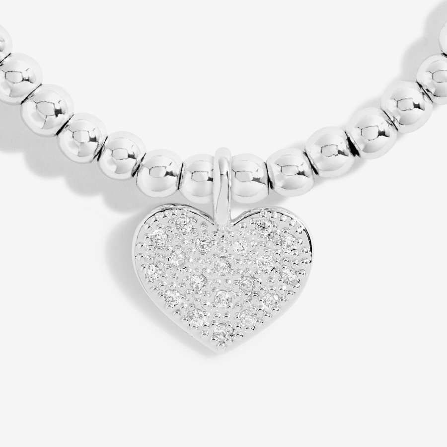 A little "Terrific Thirty" silver plated bracelet with a dimante heart charm. Presented on a card printed with the sentiment Wear this little bracelet for all to see, congratulations on turning terrific thirty!