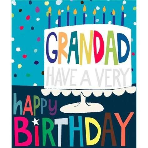 A bright neon card for grandad birthday