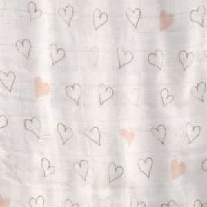 A set of three boxed pink hearts and stars muslin cloths from Ziggle.
