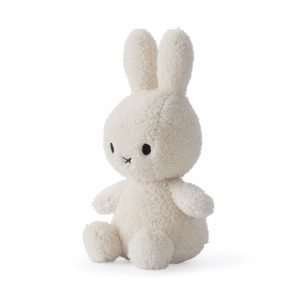 A gorgeous cream coloured terry miffy bunny. With cute ears and paws and with black eyes and criss cross nose.