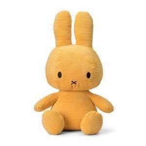 Yellow Corduroy Miffy Soft Toy with stuffing made from 100% recycled PET bottles.