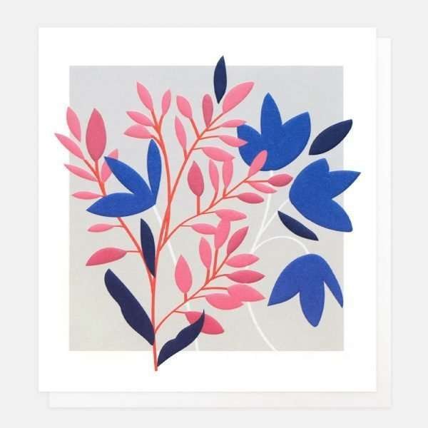 Blue Flower Blank Greetings Card