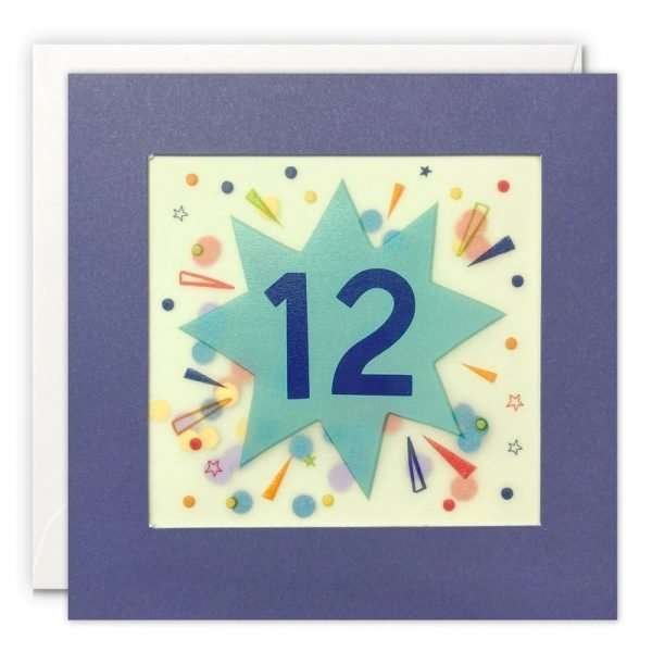 Age 12 Star Birthday Card