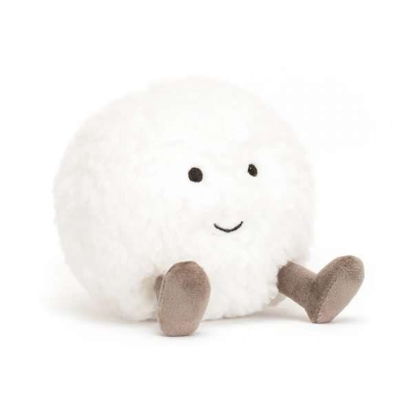 A white ball of fluff cuddly snowball
