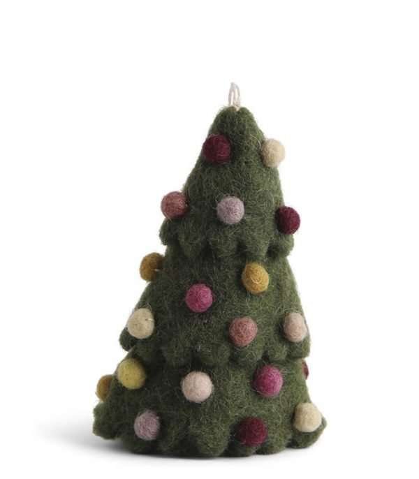 A hand crafted felt Christmas tree