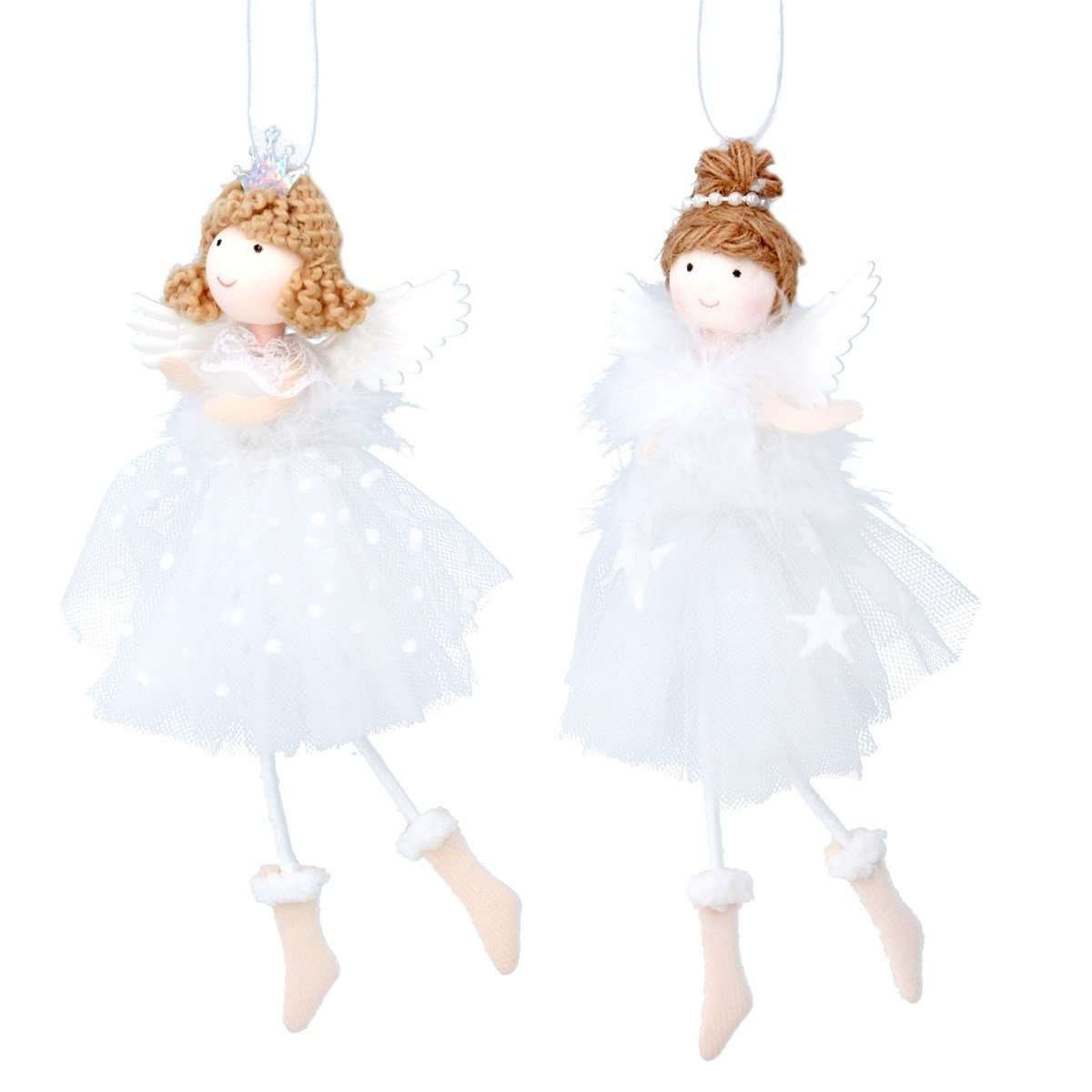 White Ballerina Christmas Angel from The Dotty House