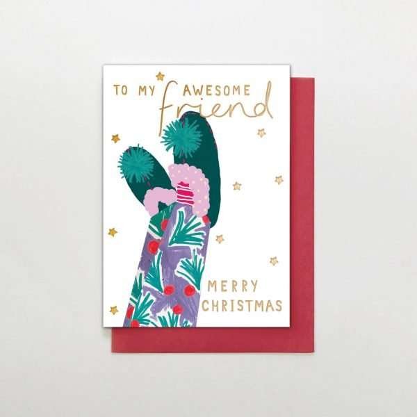 Christmas Slippers Friend Card