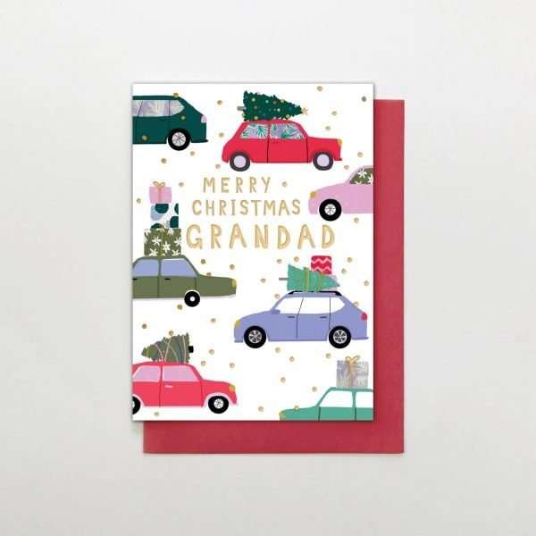 Grandad Christmas Cars Card