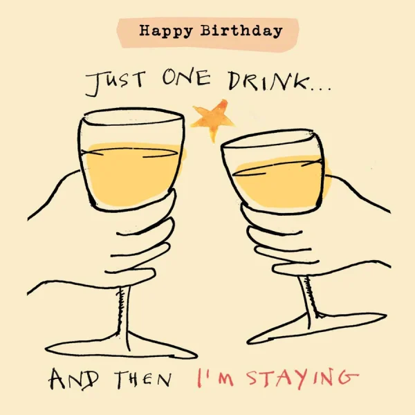 Just one drink card