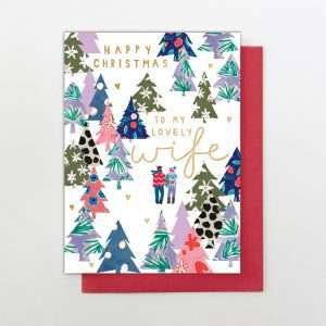 A lovely chrismtas trees card to give to your wife at Christmas time.
