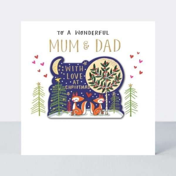 Wonderful Mum and Dad Christmas card