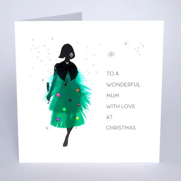 Wonderful Mum With Love Christmas Card