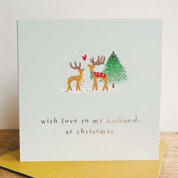 Love To My Husband Christmas Card