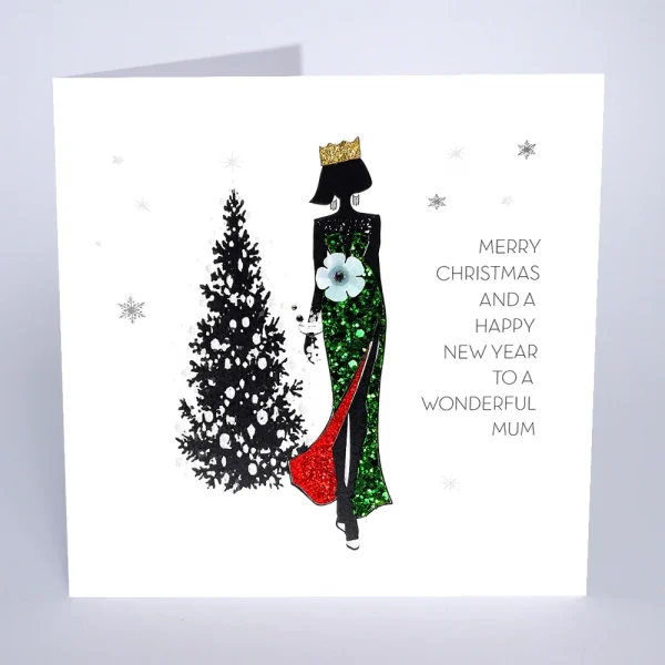 Wonderful Mam Glamorous Christmas Card