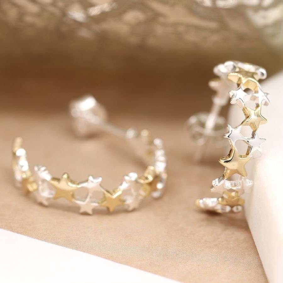 Multi Star Hoop Earrings - Image 3