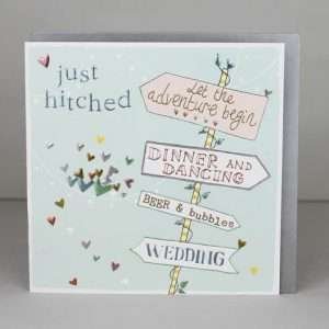 Just Hitched Wedding Card