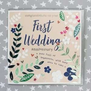 First Wedding Anniversary Card