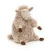 A cute and cuddly Sherri Sheep from Jellycat. With long oatmeal coat, chocolate velvet hooves and folded ears.