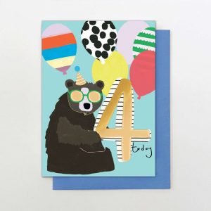 Bear Age 4 Card