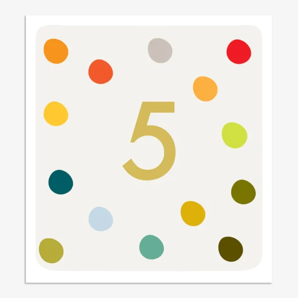 Spotty Age 5 Card