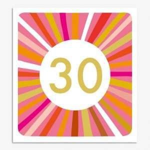 Sunburst Age 30 Card