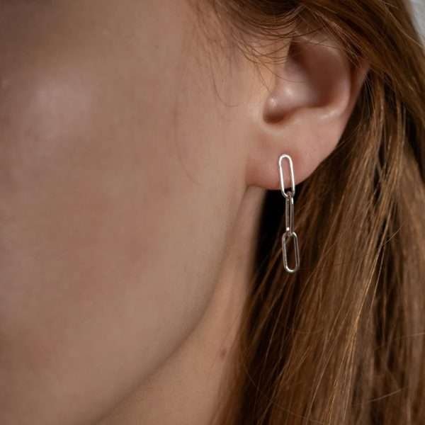 Silver Poppy Earrings