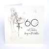 A beautiful hand painted 60th birthday card