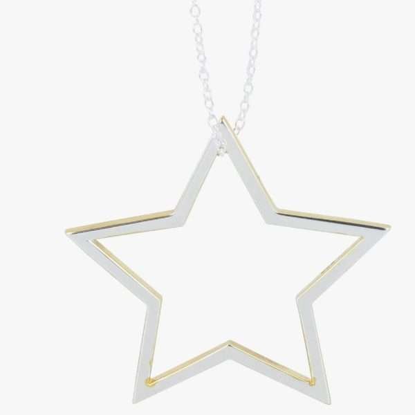 Silver Star Shadow Necklace