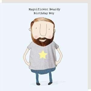 Beardy birthday boy card