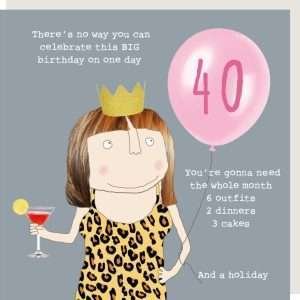 A Month of Celebrating 40th Birthday Card