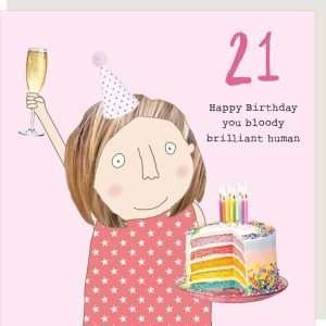 Brilliant Human Girl's 21st Birthday Card