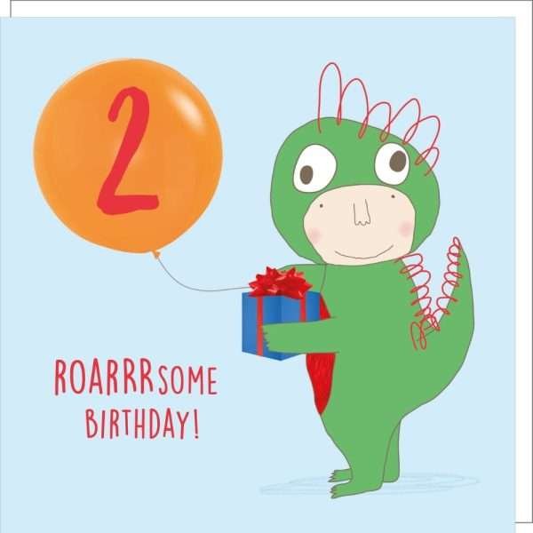 Roarsome 2nd Birthday Card