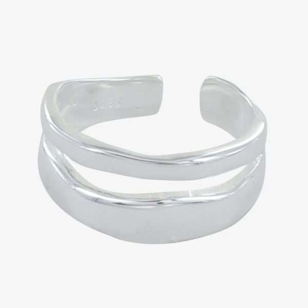 Sterling Silver Parallel Adjustable Ring