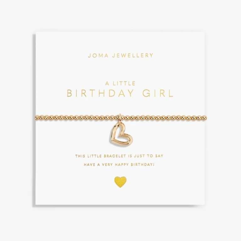 Gold A Little Birthday Girl Bracelet