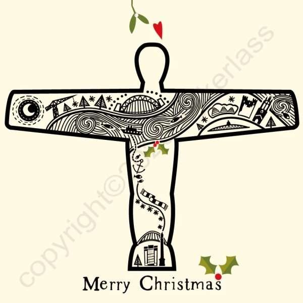 Angel Of The North Christmas Card